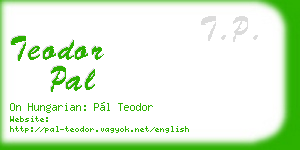 teodor pal business card